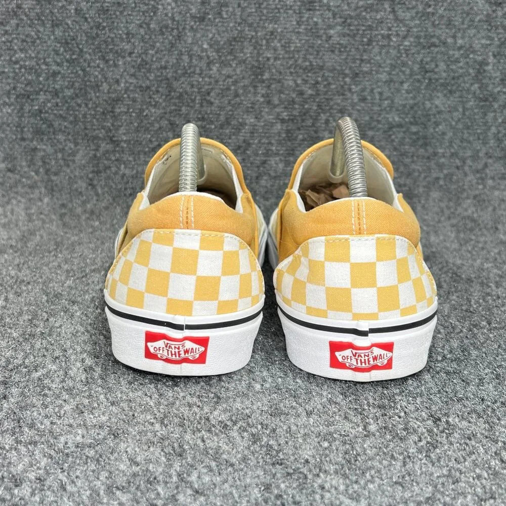 Vans Shoes Men's 11.5 Yellow Checkerboard Slip‎ On Athletic Retro Skate Sneakers
